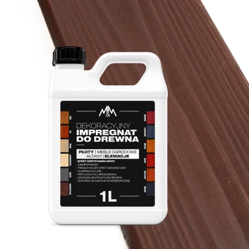 IMPREGNAT farba do drewna M&M palisander 1l Z WOSKAMI