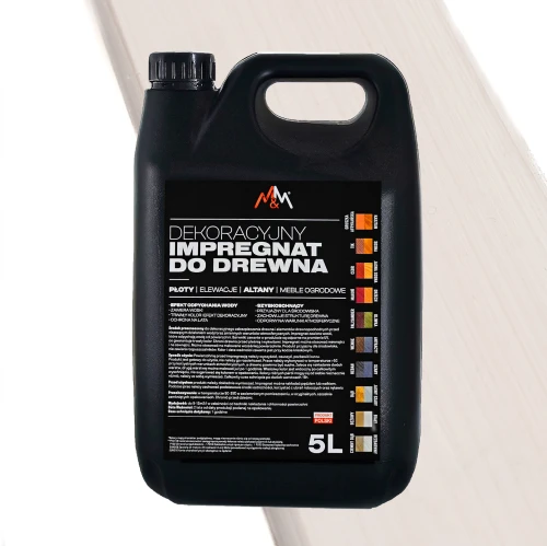 Impregnat do drewna M&M biały 5l Z WOSKAMI