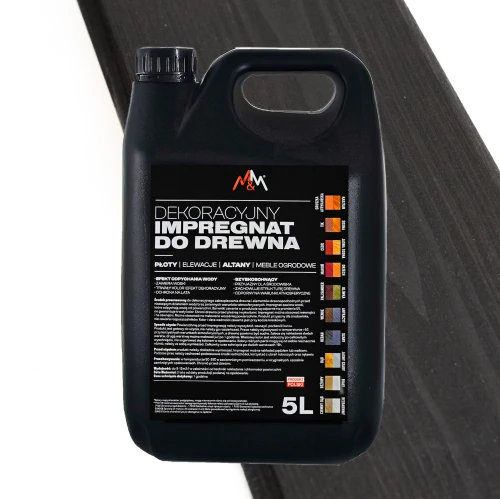 Impregnat do drewna M&M heban 5l Z WOSKAMI