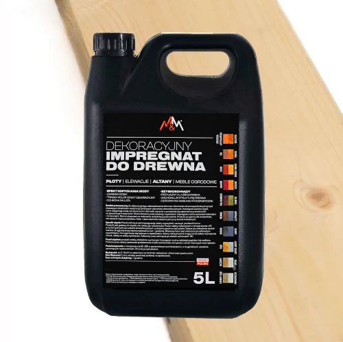 Impregnat do drewna M&M bezbarwny 5l Z WOSKAMI