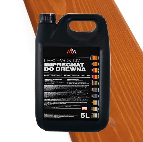 Impregnat do drewna M&M kasztan 5l Z WOSKAMI 