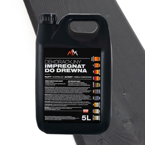 Impregnat do drewna M&M antracyt 5l Z WOSKAMI