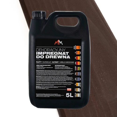 IMPREGNAT farba do drewna M&M wenge 5l Z WOSKAMI 