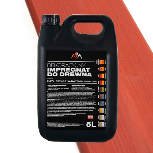 IMPREGNAT farba do drewna M&M grusza afrykańska 5l Z WOSKAMI