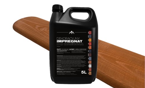 Impregnat do drewna M&M kasztan 5l Z WOSKAMI 