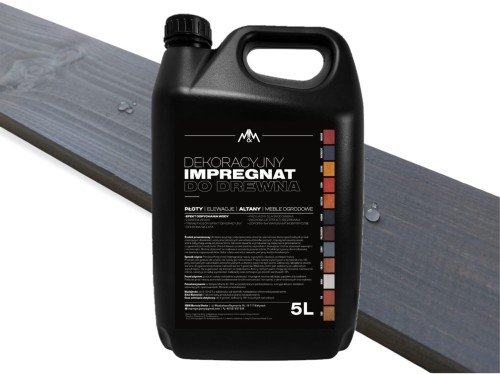 Impregnat do drewna M&M szary 5l Z WOSKAMI