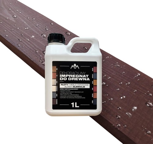 IMPREGNAT farba do drewna M&M palisander 1l Z WOSKAMI