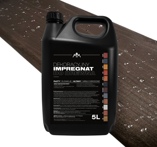 IMPREGNAT farba do drewna M&M wenge 5l Z WOSKAMI 