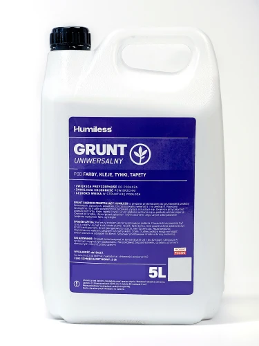 GRUNT UNIWERSALNY, podkład pod farby, kleje, tynki tapety 5l Humiless